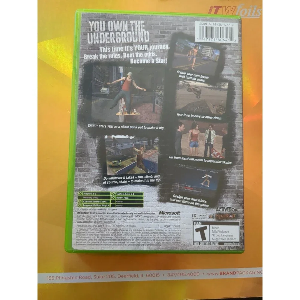 Tony Hawk's Underground (Microsoft Xbox, 2003)
